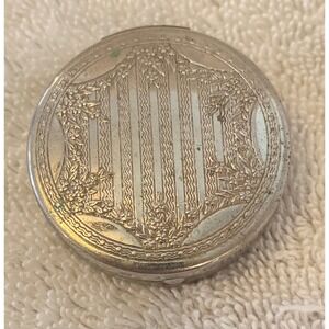 Vintage Stearns Day Dream Rouge Compact Detroit Art Deco Silver Tone Pat 1926